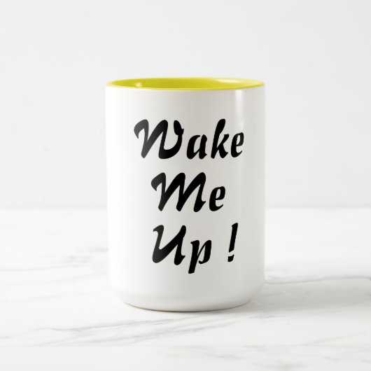 maak me wakker van het ontwerp van de mok van koff (Center)