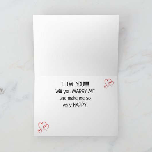 MAAK ME "ZO HAPPY" EN **MARRY ME** KAART (Binnen)