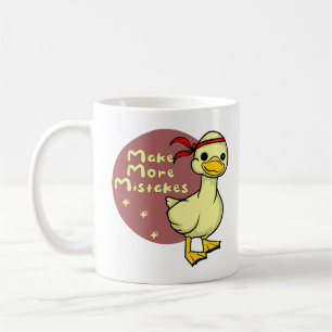 Maak meer fouten Kawaii grappige baby eend Koffiemok
