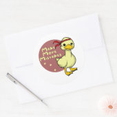 Maak meer fouten Kawaii grappige baby eend Ronde Sticker (Envelop)