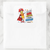 Maak Meesterwerken Cute Potlood Kunst Vierkante Sticker (Tas)