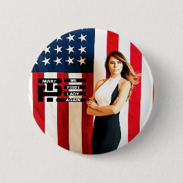 Maak Melania opnieuw de eerste dame Ronde Button 5,7 Cm