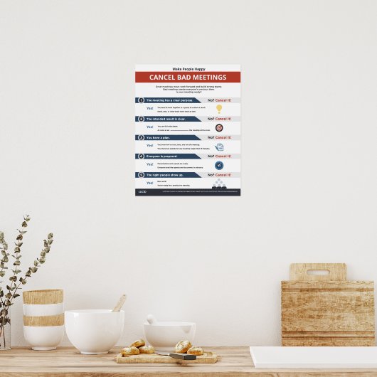 Maak mensen gelukkig: Annuleer het Poster van Slec (Keuken)