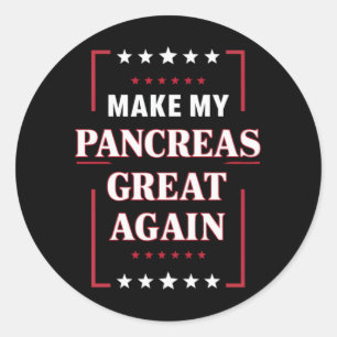 Maak Mijn Alvleesklier Geweldig Tegen Diabetesbewu Ronde Sticker