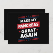 Maak Mijn Alvleesklier Weer Groot Diabetesbewustzi Briefkaart (Voorkant / Achterkant)