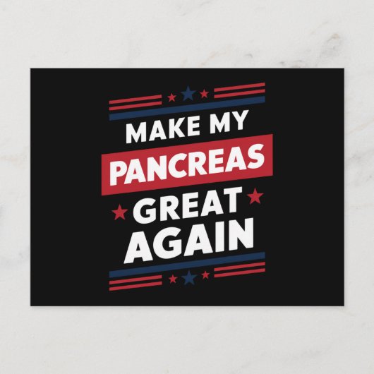 Maak Mijn Alvleesklier Weer Groot Diabetesbewustzi Briefkaart (Voorkant)