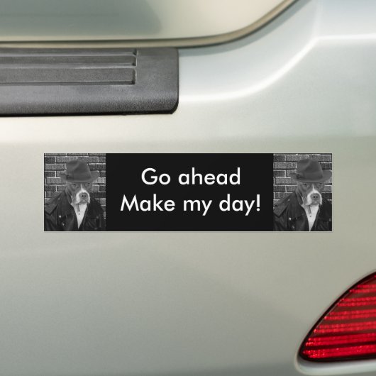 Maak mijn dag. bumpersticker (Op auto)