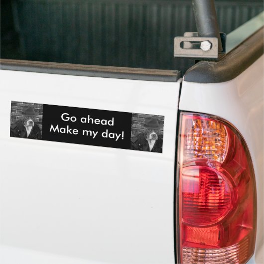 Maak mijn dag. bumpersticker (Op Truck)