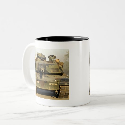 Maak mijn dag M1A1Abrams MBT Tweekleurige Koffiemok (Voorkant links)
