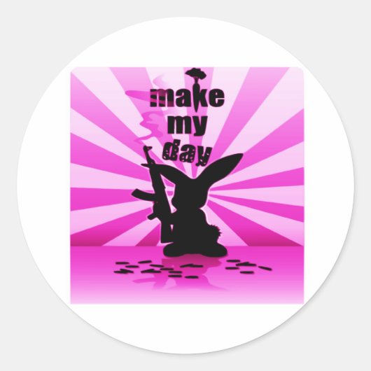 Maak mijn dag ronde sticker (Voorkant)