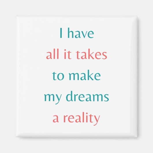 Maak mijn dromen waar magneet (Voorkant)