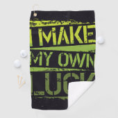 "Maak mijn eigen geluk" Golf handdoek (Insitu)