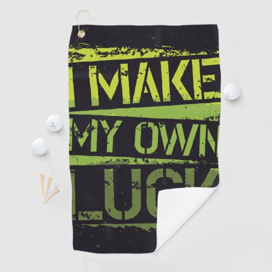 "Maak mijn eigen geluk" Golf handdoek (Insitu)