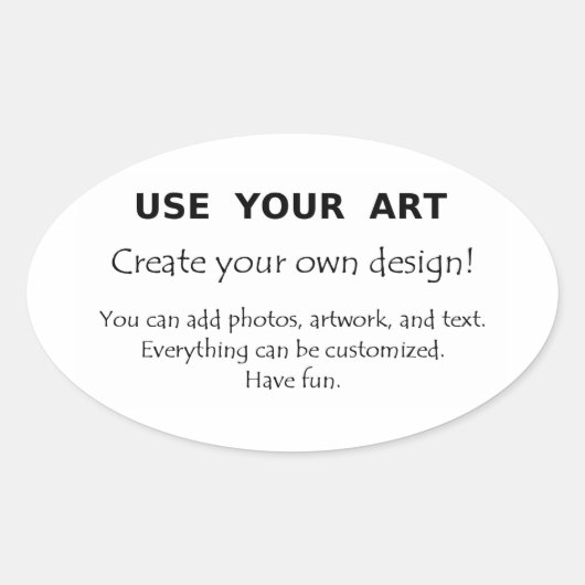 Maak mijn eigen ovale stickers met kunst fototekst (Voorkant)