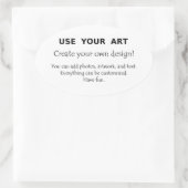 Maak mijn eigen ovale stickers met kunst fototekst (Tas)