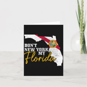 Maak mijn Florida niet New York Grappige vintage v Kaart