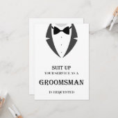 Maak mijn Groomsman-ontwerpkaart klaar Kaart (Voorkant / Achterkant in situ)