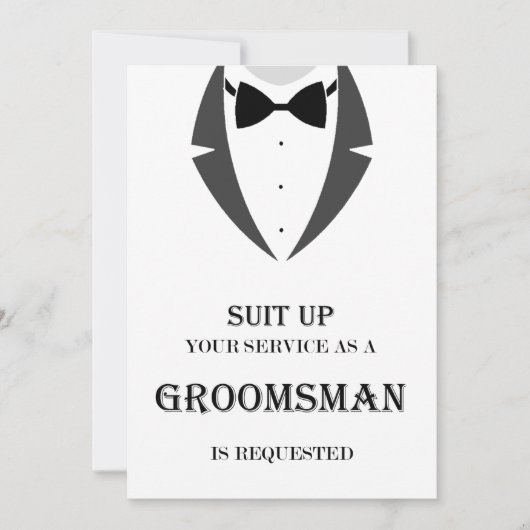Maak mijn Groomsman-ontwerpkaart klaar Kaart (Voorkant)