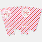 Maak mijn hart Pop Valentijn roze en rode streep Bedankdoosjes (Ongevouwen)