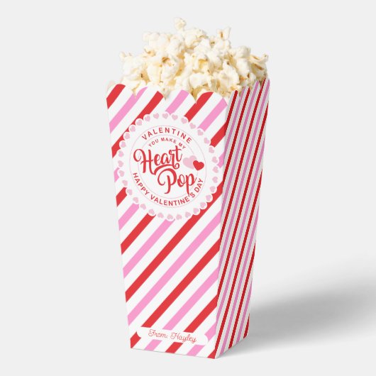 Maak mijn hart Pop Valentijn roze en rode streep Bedankdoosjes (Popped)