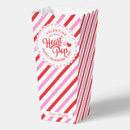 Maak mijn hart Pop Valentijn roze en rode streep Bedankdoosjes