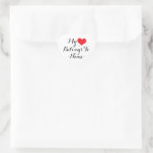 Maak Mijn Hart Van Mij <Name> Sticker (Tas)