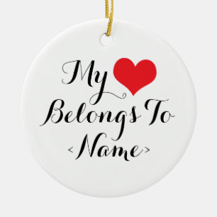 Maak Mijn Hart Van Mijzelf<Name> Keramisch Ornament