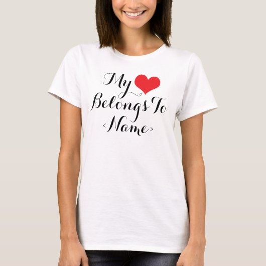 Maak Mijn Hart Van Mijzelf<Name> T-shirt (Voorkant)