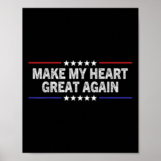 Maak mijn hart weer geweldig, grappige openhartope poster (Voorkant)