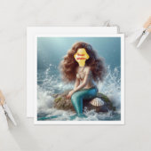 Maak mijn kind een zeemeerminprinses, op maat gema kaart (Voorkant / Achterkant in situ)