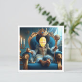 Maak mijn kind koninklijk, zwarte prinses, zwarte  kaart (Staand voorkant)