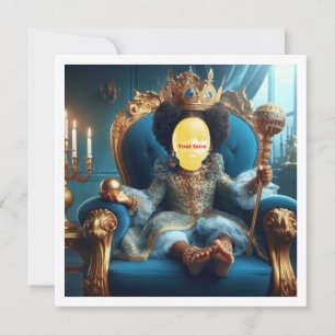 Maak mijn kind koninklijk, zwarte prinses, zwarte  kaart