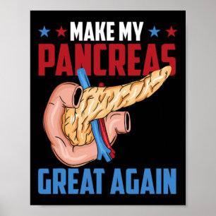 Maak mijn pancreas weer geweldig Diabetisch Type 1 Poster