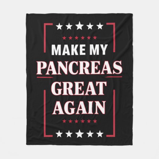 Maak mijn pancreas weer geweldig met diabetes fleece deken (Voorkant)