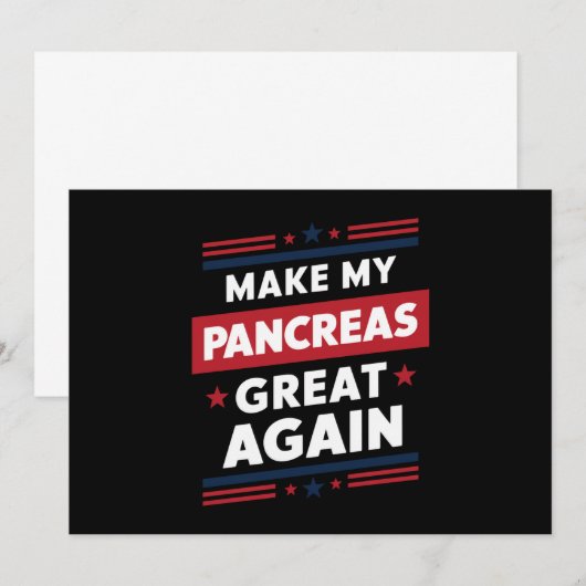 Maak mijn pancreas weer geweldig met diabetes kaart (Voorkant / Achterkant)