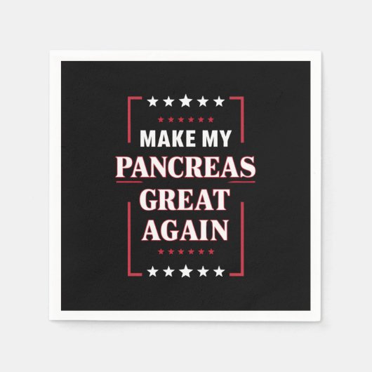 Maak mijn pancreas weer geweldig met diabetes servet (Voorkant)