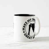 Maak mijn schouder weer geweldig grappig schouderl tweekleurige koffiemok (Voorkant rechts)