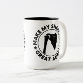 Maak mijn schouder weer geweldig grappig schouderl tweekleurige koffiemok (Voorkant rechts)