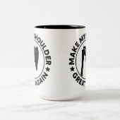 Maak mijn schouder weer geweldig grappig schouderl tweekleurige koffiemok (Center)