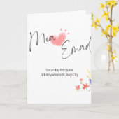 Maak mijn trouwuitnodiging kaart (Gele Bloem)