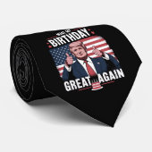 Maak mijn verjaardag weer geweldig Grappig Trump Stropdas (Opgerold)