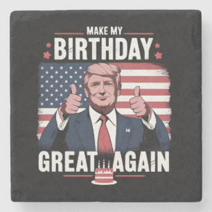Maak Mijn Verjaardag Weer Groot Funny Trump Stenen Onderzetter