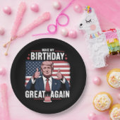 Maak mijn verjaardag weer leuk Trump Papieren Bordje (Feest)