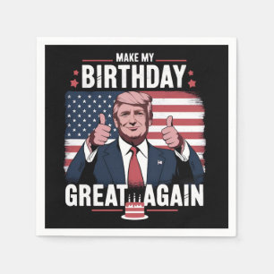 Maak mijn verjaardag weer leuk Trump Servet