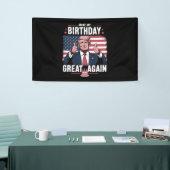 Maak mijn verjaardag weer leuk Trump Spandoek (Beurs)