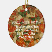 Maak Mine Pizza! tekst Keramisch Ornament (Links)