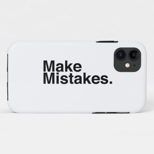 Maak Mistakes. Case-Mate iPhone Case (Achterkant (horizontaal))