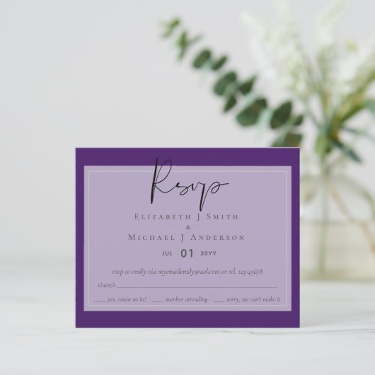 Maak moderne script RSVP - Bewerk kleuren naar wen (Staand voorkant)