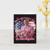 Maak Moederdag weer geweldig Grappig Trump Happy M Kaart (Gele Bloem)