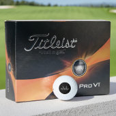 Maak Monogram Naam Initiaal Elegante Zwarte Golfballen